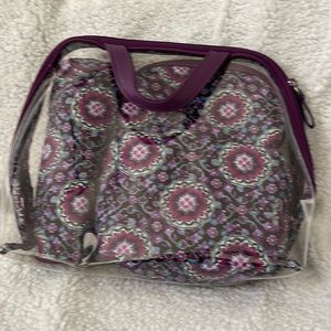 Vera Bradley 4 pc. cosmetic set.  retired pattern. lilac medallion NWT